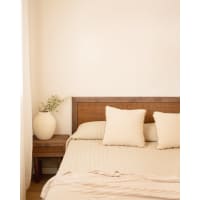 Megadecor - Testiera per letto in PVC, decorativa, economica, struttura in legno, taglio trasversale, varie misure (200 cm x 60 cm