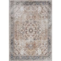 Tapis Oriental Vintage Noué Main – 352x242 Cm – Laine 100% – Marron Doré – Moderne