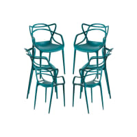 Pack 2 Sillas color verde azulado en polipropileno Korme | Maisons du Monde