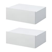 IDMarket Set 2 Comodini A Parete Hawkins | Mensole Sospese Design Industriale Legno Scuro E Metallo