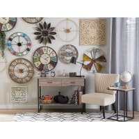 Orologio Da Parete Rustico Stonebriar In Legno 35,6 Cm – Stile Vintage Shabby Chic Per Cucina, Soggiorno O Ingresso. Funziona A Batteria (AA Non Inclusa).