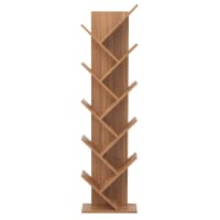 Relaxdays Bibliothèque Arbre 9 Branches - Blanche - H146 X L38 X P22 Cm - Meuble Rangement Original