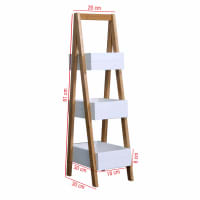 Bremermann Scaffale Da Bagno 2 In 1 Grigio: Mensola Con 2 Ripiani E 2 Portasciugamani, Metallo 56x43.5 Cm