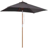Outsunny Ombrellone da Giardino ad Altezza Regolabile con Presa D'Aria