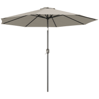 Yaheetech Ombrellone rotondo da giardino con manovella, protezione UV
