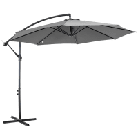 Outsunny Ombrellone Da Esterni 2x2.3 M Con Tettuccio Inclinabile In Poliestere Verde Scuro~84d 039gn