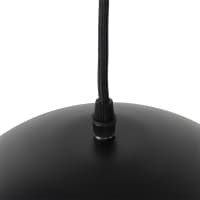 LEDSone Sospensione Metallica Stile Industriale 2 Paralumi - Colore Nero, Design A Cupola/Ciotola, E27, Regolabile, Per Soggiorno O Cucina