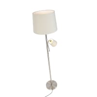 Lampada Da Terra Con Paralume In Argilla | Testa Regolabile E Stelo Alto 71 Pollici | Per Soggiorno, Ufficio E Camera