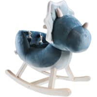 Bascule Dinosaure En Peluche HOMCOM – Rugissement Sonore, Bois De Peuplier, Doux, Pour Enfant 36 Mois+ – Sécurité Et Confort