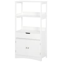 Kleankin Mobile Bagno Con Porta Carta Igienica E Armadietto In Legno Mdf 21 5x17 8x66 5cm Bianco~1e5lhtqd8qo01