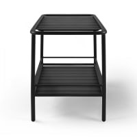 Wenko Carrello Bar in Stile Vintage Dinett, Carrello da Cucina con Ruote e Tavolo Pieghevole