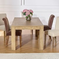Mesa de comedor para 8/10 personas beige-Enzo cropped-1