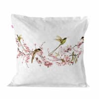 Batmerry Set 2 Federe Cuscino 50x50 Cm Sakura Fiore - Verde/Rosso, Decorazione Casa