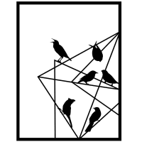 Décoration murale moderne pour salon, couloir, salle de bain, bureau et chambre à coucher Motif oiseaux et plantes Décoration murale moderne pour salon, couloir, salle de bain, bureau et chambre à coucher Motif oiseaux et plantes
