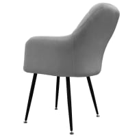 Set di 2 sedie da pranzo morne con rivestimento in velluto grigio chiaro｜Homary