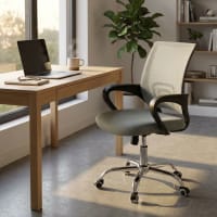 CLP Sedia Scrivania Con Rotelle Renton In Rete Traspirante I Sedia Ufficio Ergonomica Con Braccioli Girevole 360°, Colore:nero/rosso