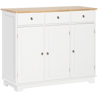 Aparador de cocina 101x40x85 cm blanco