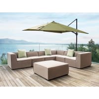 Ricambio Telo Per Ombrellone A Sbalzo Da 3 Metri – Copertura In Poliestere 160g Per 8 Stecche – Colori: Beige, Verde, Rosso Vino, Kaki - 5