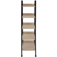 IRONCK Estantería Triple Ancha De 5 Niveles, Estantes Abiertos Etagere Con Valla Trasera Para Decoración De