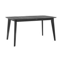 Kare Design Tavolo Gloria Nero | Piano In Ceramica E Gambe In Acciaio | 200x100 Cm Per 6-8 Posti