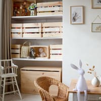 Boîte De Rangement En Bois Fait Main - Dimensions 33x10x10 Pouces - Avec étagère Intérieure - Occasion En Bon état
