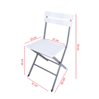 Pack De 2 Chaises De Jardin Pliantes Perla HOMN LIVING - Métal Vert, Léger Et Résistant - Pour Balcon, Terrasse, Petits Espaces