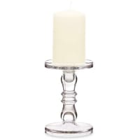 Bougeoir En Verre Taillé Coloré Jaune - Style Vintage Rétro - Occasion