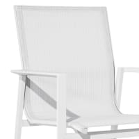 Set tavolo da giardino 300/200x100 e 8 sedie alluminio bianco Osaka