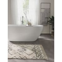 Tappeto Da Bagno Beige Morbido 50x60 Cm - Certificato Oeko-Tex 100, Lavabile In Lavatrice E Asciugatura Rapida