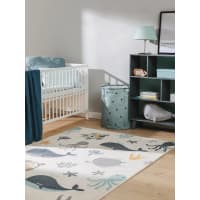 TAPITOM – Tapis De Jeu Cirque 130x200 Cm – Route Et Chapiteau – Antidérapant, Ourlet – Fabriqué En France – Normes CE