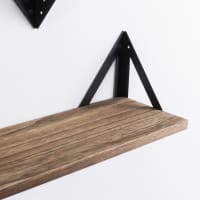 Set Di 3 Mensole Sospese A Parete Effetto Fluttuante - 60 Cm Ciascuna, Colore Nero - Design Moderno E Minimalista - Perfette Per Libri, Foto E Oggetti Decorativi - 4