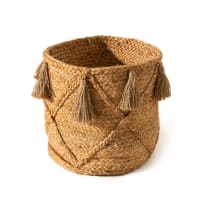 Panier De Rangement Poire En Rotin - Organisateur Fruits Fait Main - Décoration Chambre 22x16x41cm Orange