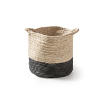 Set 2 Cesti In Alga Marina Fatti A Mano Dal Vietnam – Extra Large E Large, Con Coperchio, Per Biancheria E Decorazione
