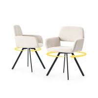 ML-Design Set Di 8 Sedie Da Sala Da Pranzo Con Braccioli E Schienale Rivestimento In Velluto Antracite