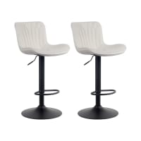 Sgabelli Da Bar Regolabili In Altezza 60-80 Cm – Rotondi, Design Contemporaneo – Per Cucina, Negozio, Salone – Colore D