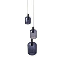 Beliani Lampe suspension grise gros abat-jour SEGRE | Leroy Merlin