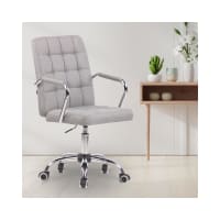 Sedia Ufficio Milani Home LUDMILLA – Design Moderno, Rete Traspirante, Braccioli, Base Cromata, Regolabile In Altezza
