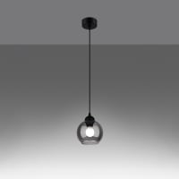 Lampadario a sospensione palle bianche anello nero