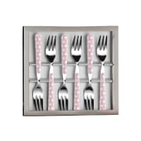 SET FORCHETTE FONDUTA acciaio inox formaggio cioccolato carne argento