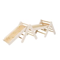 Set da arrampicata 4in1 per bambini, arco basculante, cuscino, triangolo da arrampicata e scivolo