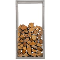 Gardguard Set Di 2 Supporti Regolabili Per Legna Da Ardere In Acciaio Antiruggine - Con Viti, Striscia Di Tenuta E Ganci, Dimensioni 33x10x15 Cm, Per Camino E Esterno