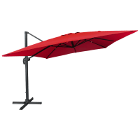 Baldacchino di ricambio per ombrellone da 2,7 m e 300 cm, copertura impermeabile per terrazza, giardino, piscina, baldacchino, bianco, 6 stecche – 2 m