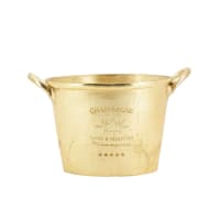Rafraîchisseur de bouteille AUBRY GASPARD - Seau à champagne en aluminium bois de cerf