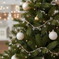 Ghirlanda Di Stelle In Carta Specchiata Argento - Lunga 3,6 Metri, Decorazione Per Feste, Compleanni, Matrimoni E Addobbi Fai Da Te