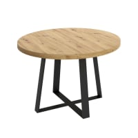 Piano del tavolo rotondo in legno massello di acacia, spessore 25-27 mm, 50 cm- COMFORTXL | Leroy Merlin