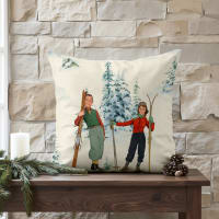 Federa Cuscino 50x50 Cm Boho Vintage Con Pappagallo Verde, Patchwork Cotone, Copri Cuscino Divano Letto Elegante