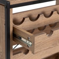 Rare Porte-bouteilles Miniature En Bois Et Métal – Pour Poupées Anciennes