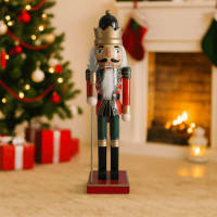 Figurine Casse-Noisette En Bois Décorative - Environ 25 Cm - Décoration De Table Pour Noël, Idée Cadeau Festif - 7