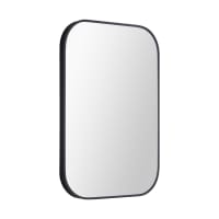 Miroir de salle de bain rectangulaire avec cadre en métal, miroir décoratif pour chambre, salle à manger ou entrée, 60 x 80 cm, noir | Leroy Merlin
