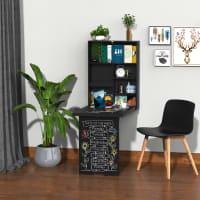 Générique Bureau Mural Escamotable - Table Pliante Et Etagère Murale Pour Chambre, Salon Et Cuisine